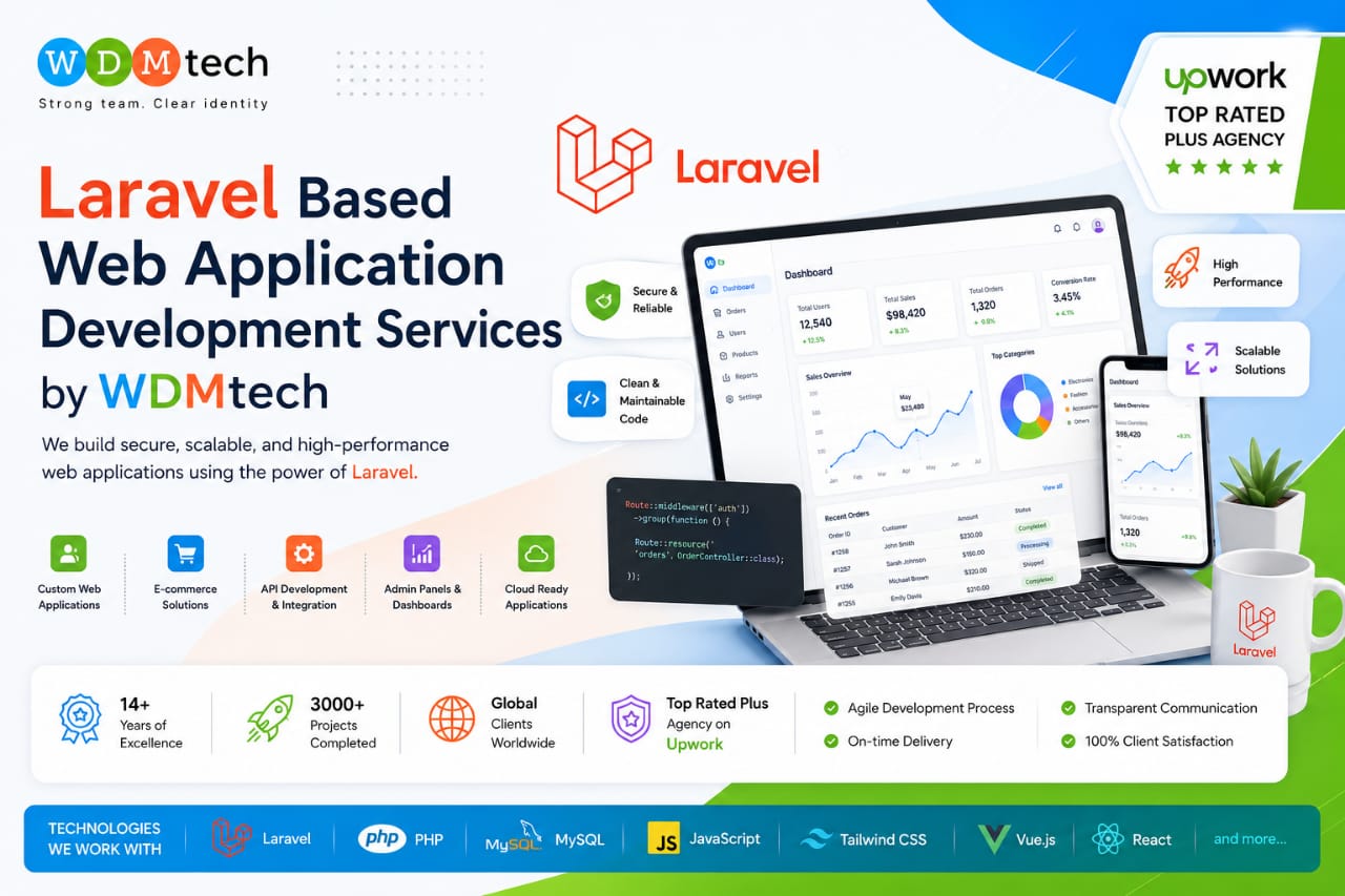 Laravel Web Development Services by WDMtech – Building Scalable and High-Performance Web Applications